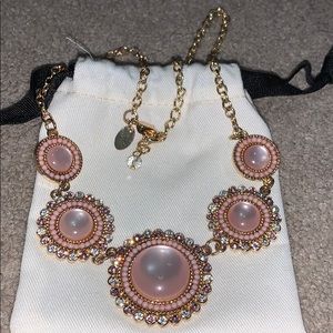 Pink, silver and gold chunky necklace